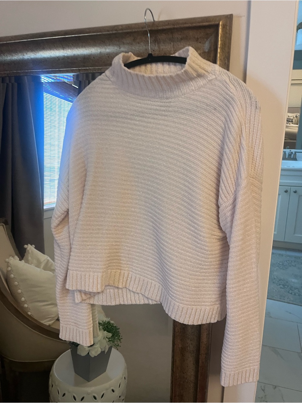 Forever 21 Women’s Cream Ribbed Knit Sweater